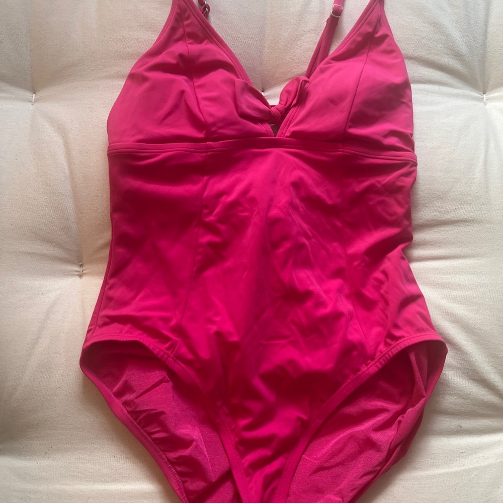 Bright pink bathing suit. One piece worn once